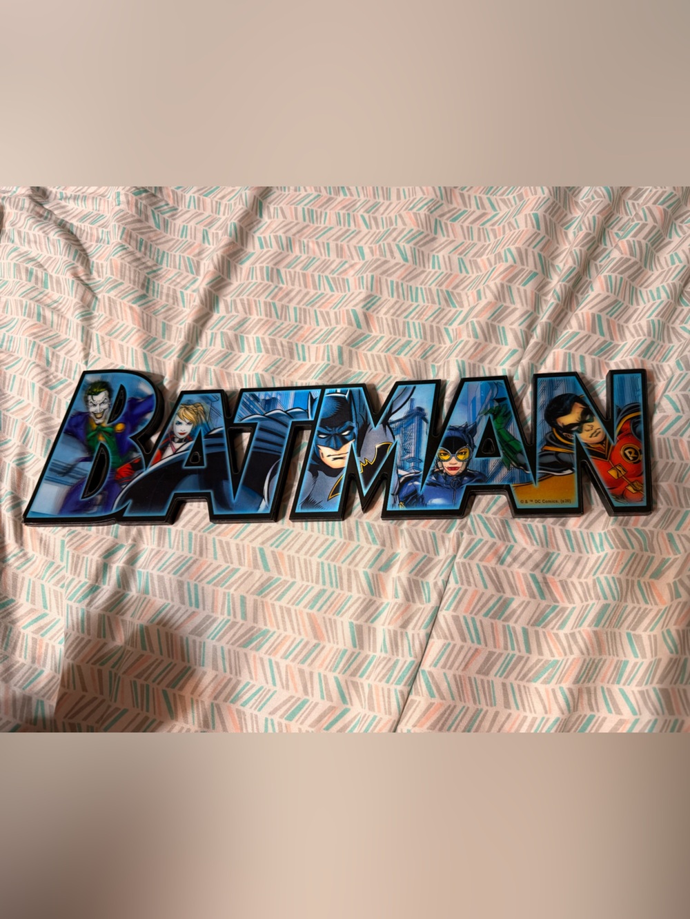 Batman Comic Letter Wall Decor - Blue